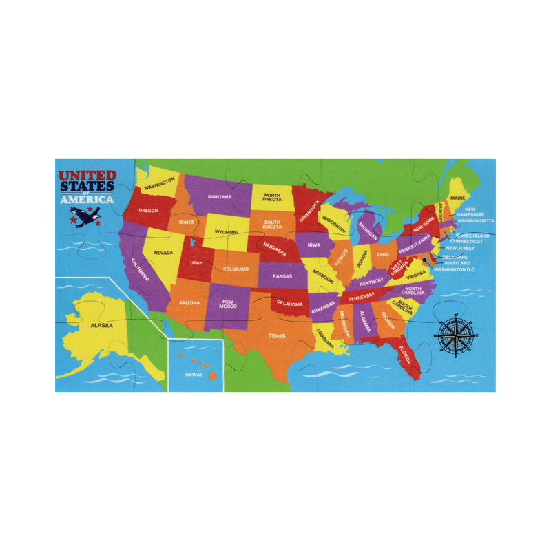 U.S. Map Shaped Jigsaw Puzzle