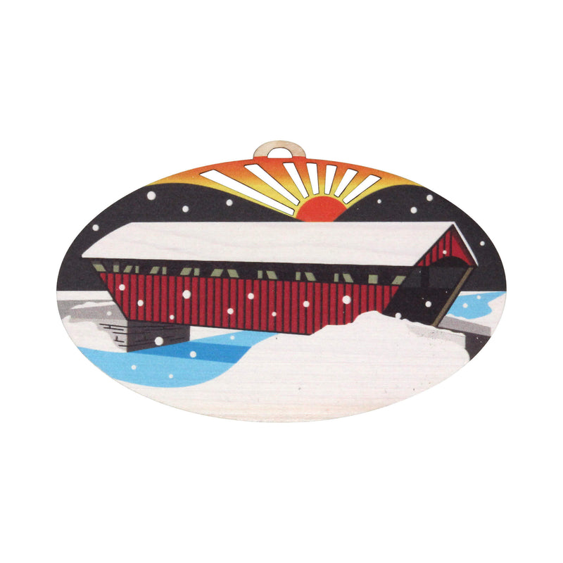 Covered Bridge Holiday Ornament