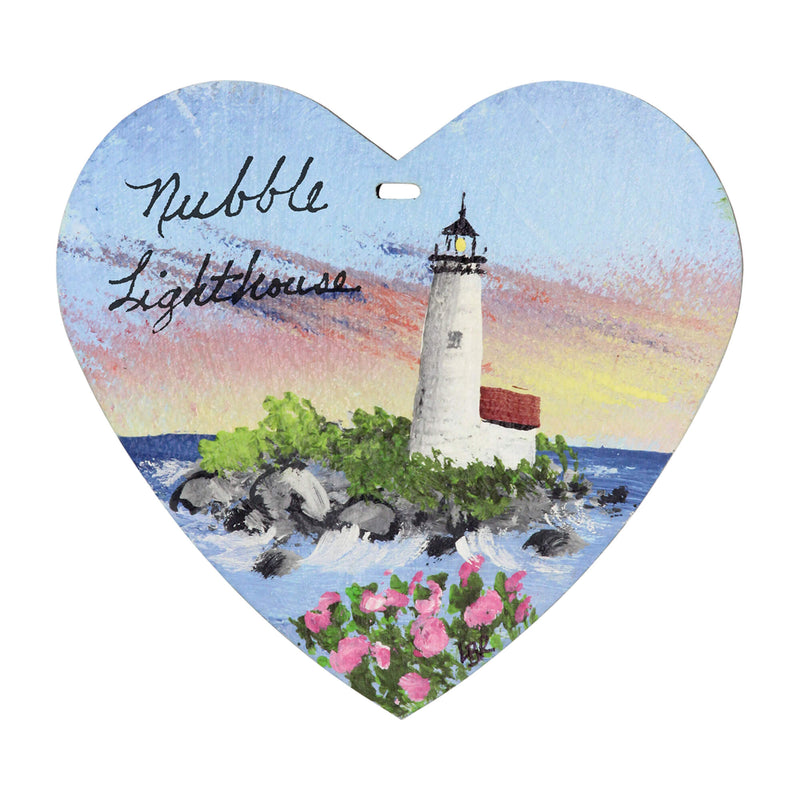 Heart Handpainted Ornament with Lettering
